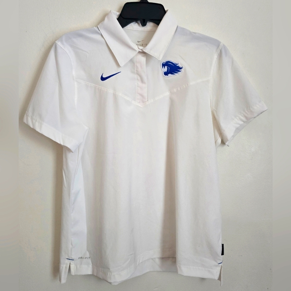 Women's Nike Dri-Fit University Of Kentucky Lightweight Polo Large White UK